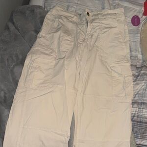 Hollister Cream Wide Leg Pants